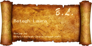 Betegh Laura névjegykártya